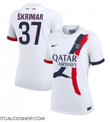 Paris Saint-Germain Milan Skriniar #37 Seconda Maglia Femmina 2024-25 Manica Corta